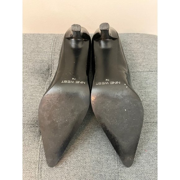 Nine West Black Pointed Toe Heels Size 7 - Picture 3 of 4